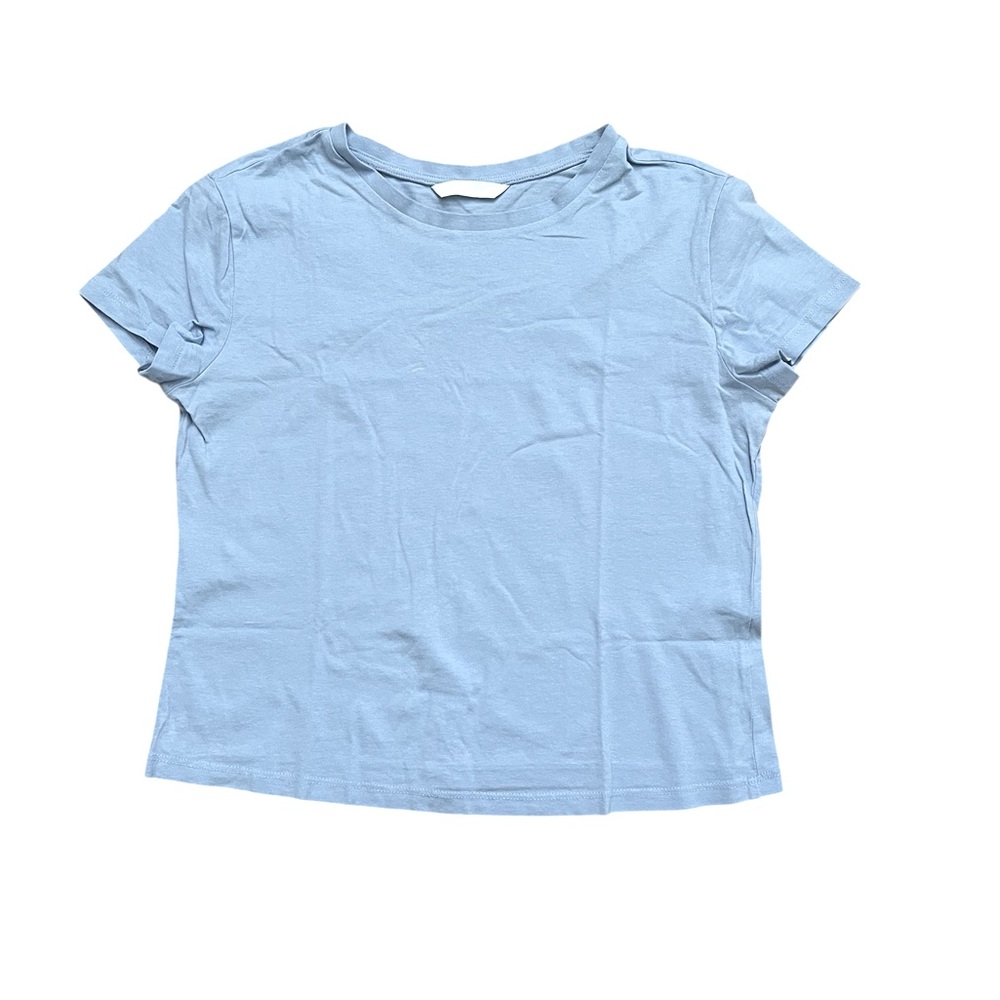 H&M Cropped Light Blue Women's Tee
